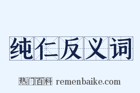 纯仁反义词是什么意思的图片